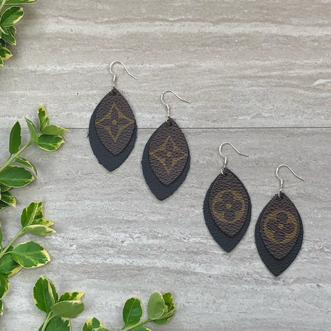 Up-Cycled Louis Vuitton Earrings Large