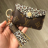 Authentic Repurposed Designer Card Holder Keychain Pouch