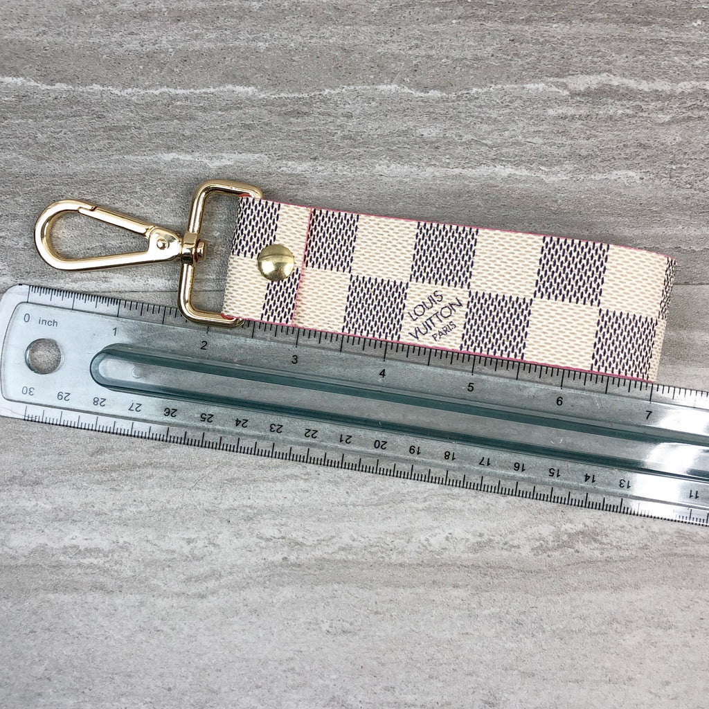 Repurposed Upcycled Keychain Key Fob Wristlet LV - $28 New With
